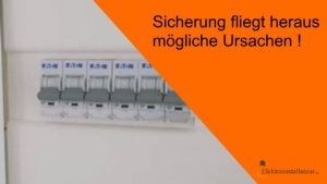 Sicherung Fliegt Raus Fehlersuche